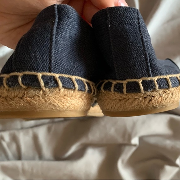 Tory Burch Slip On Espadrilles - Navy Blue Black Size 5.5 Women’s - Picture 6 of 10